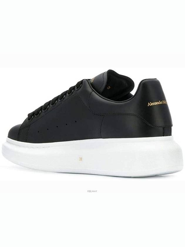 Oversized Leather Low Top Sneakers Black - ALEXANDER MCQUEEN - BALAAN 6