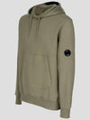 Men's Lens Wappen Fleece Hoodie Khaki - CP COMPANY - BALAAN 3