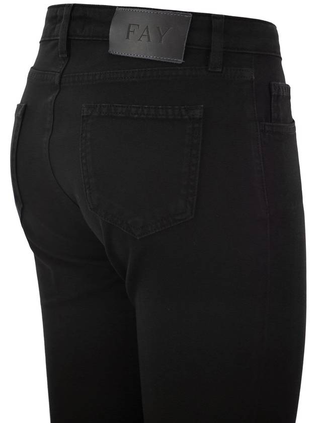 5-pocket trousers in stretch cotton. - FAY - BALAAN 4