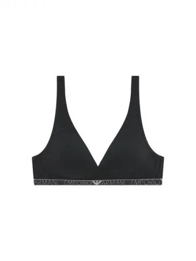 UNDERWEAR Women's Glitter Logo Band Bralette Bra Black 271947 - EMPORIO ARMANI - BALAAN 1