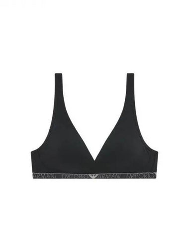 UNDERWEAR Women s Glitter Logo Band Bralette Bra Black 270751 - EMPORIO ARMANI - BALAAN 1