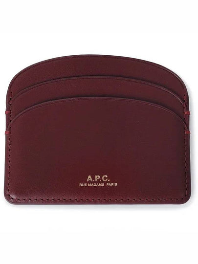 Demi Lune Card Wallet Burgundy - A.P.C. - BALAAN 2