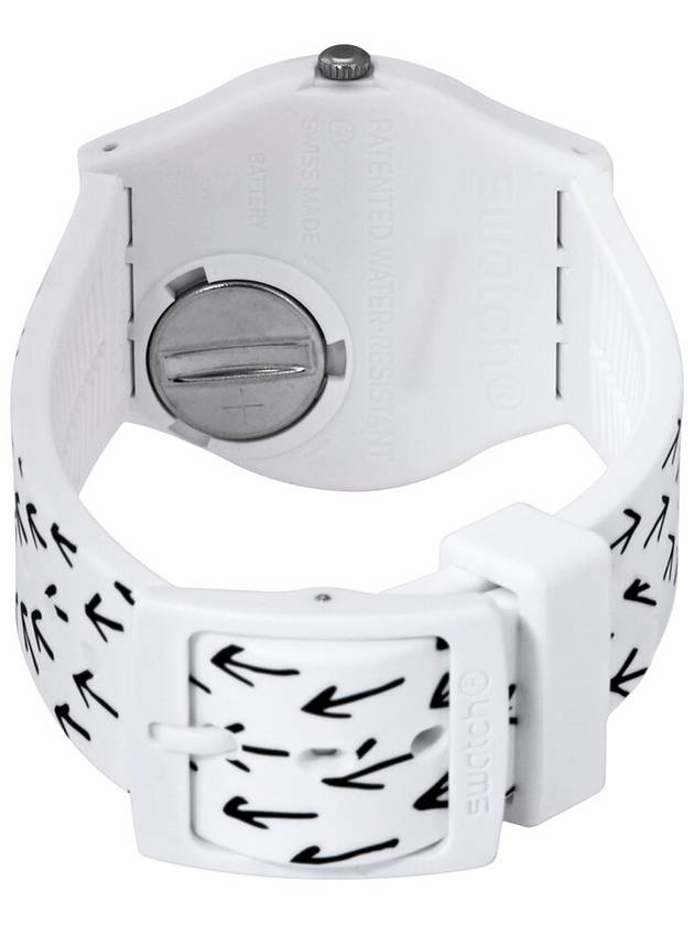 Swatch Frechia White Dial White Silicone Ladies Watch GW409 - SWATCH - BALAAN 3