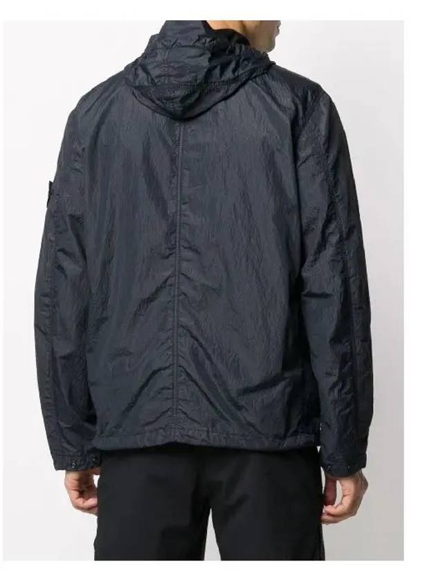 Wappen Patch Seersucker TC Hooded Jacket Navy - STONE ISLAND - BALAAN 5