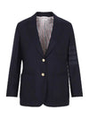 Men's Diagonal Armband Cashmere Flannel Classic Jacket Navy - THOM BROWNE - BALAAN 2