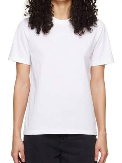 WoMen's Embroidered Oak Leaf Crest Cotton Short Sleeve T-Shirt White - BURBERRY - BALAAN 2