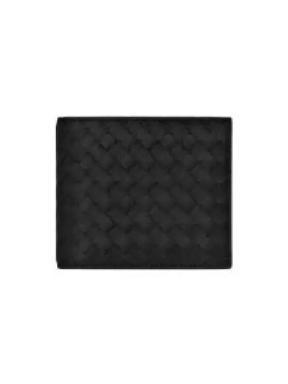 Men's Intrecciato Half Wallet Black - BOTTEGA VENETA - BALAAN 2