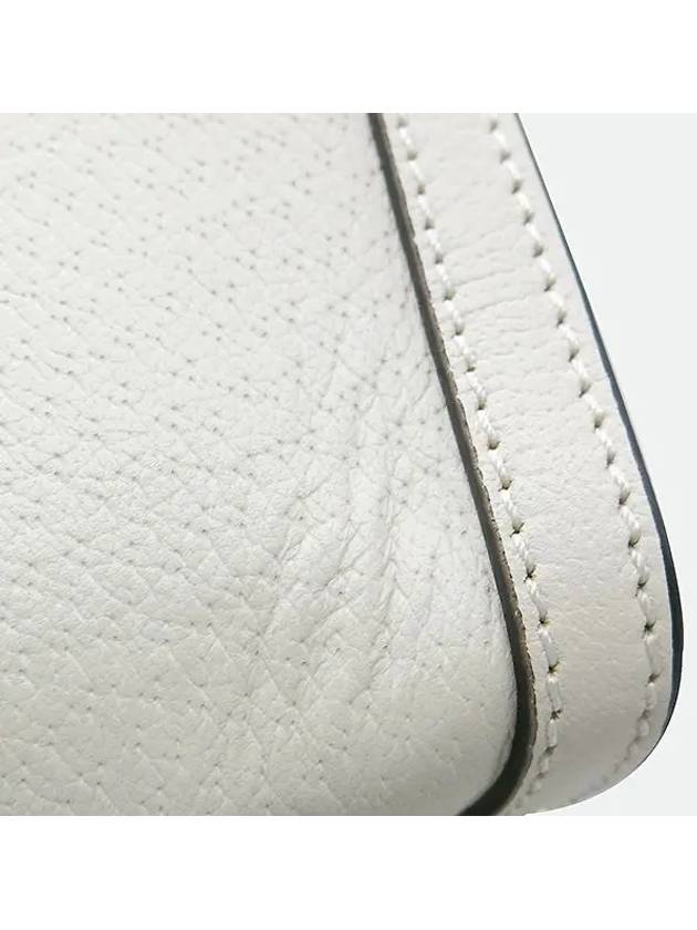 503877 White Leather GG Supreme Canvas Web Detail Ophidia Gold Chain Shoulder Bag - GUCCI - BALAAN 5