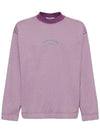 Marina Cotton Nylon Terry Fleece Crewneck Sweatshirt Purple - STONE ISLAND - BALAAN 2