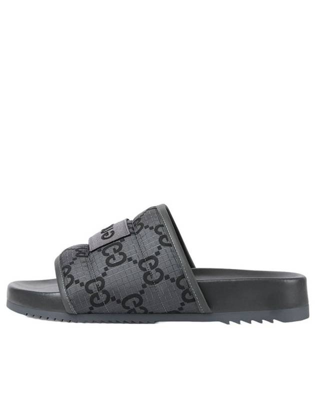 GG Slide Sandals Grey - GUCCI - BALAAN 2