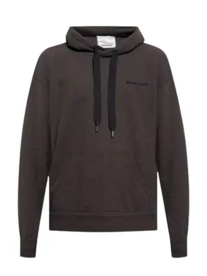 Marcello Embroidered Logo Hoodie Faded Black - ISABEL MARANT - BALAAN 2