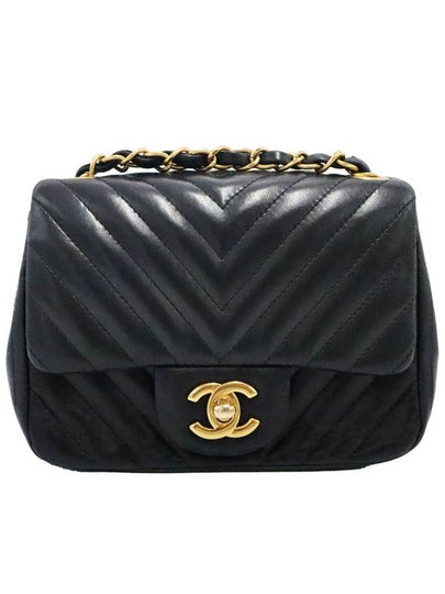 Women s Cross Bag Black Chanel A35200 Gold COCO Logo Lambskin Classic Chevron Petit Sac Mini Flap Chain Shoulder - CHANEL - BALAAN 2