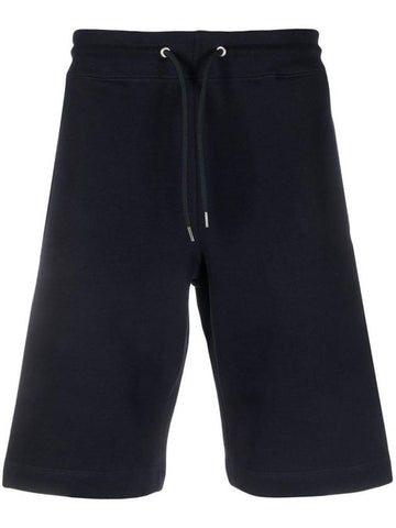 Zebra Logo Cotton Sweat Shorts Navy - PAUL SMITH - BALAAN 1