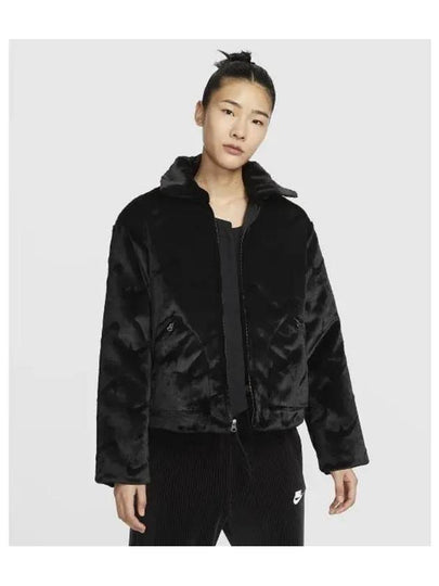 Sportswear Essential Fur Jacket Black - NIKE - BALAAN 2