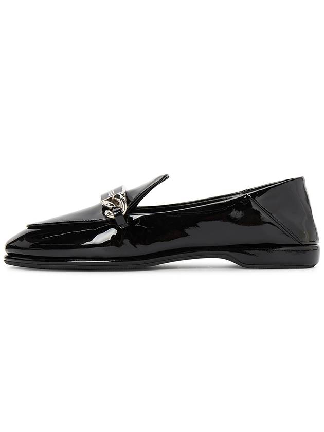 Logo Patent Leather Loafers Black - MIU MIU - BALAAN 5