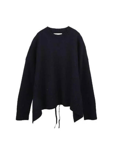 Back tie detail crew neck knit J01GP0101 J14601402 - JIL SANDER - BALAAN 1