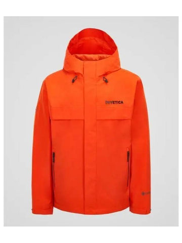 Points 5 Obsidian U Dark Orange Men s Waterproof Jacket - DUVETICA - BALAAN 1