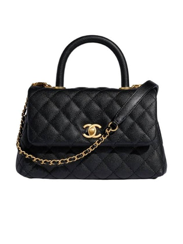 Coco Classic Small Flap Tote Bag Black - CHANEL - BALAAN 1