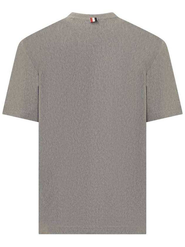 RWB Stripe Cotton Short Sleeve T-shirt Grey - THOM BROWNE - BALAAN 3