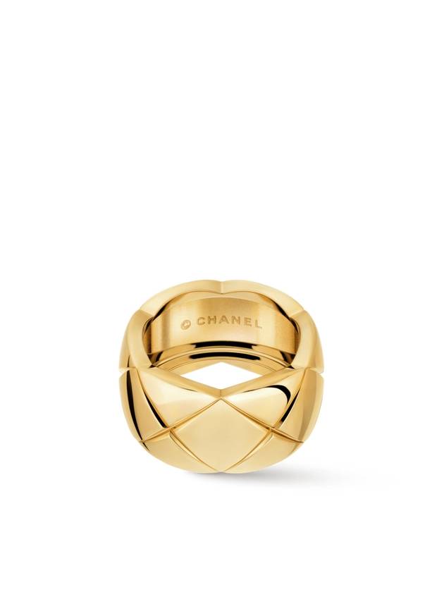 Coco Crush COCO CRUSH Ring Ring 18K Yellow Gold Quilted Large J10574 - CHANEL - BALAAN 2