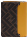 FF Square Leather Card Wallet Yellow - FENDI - BALAAN 5