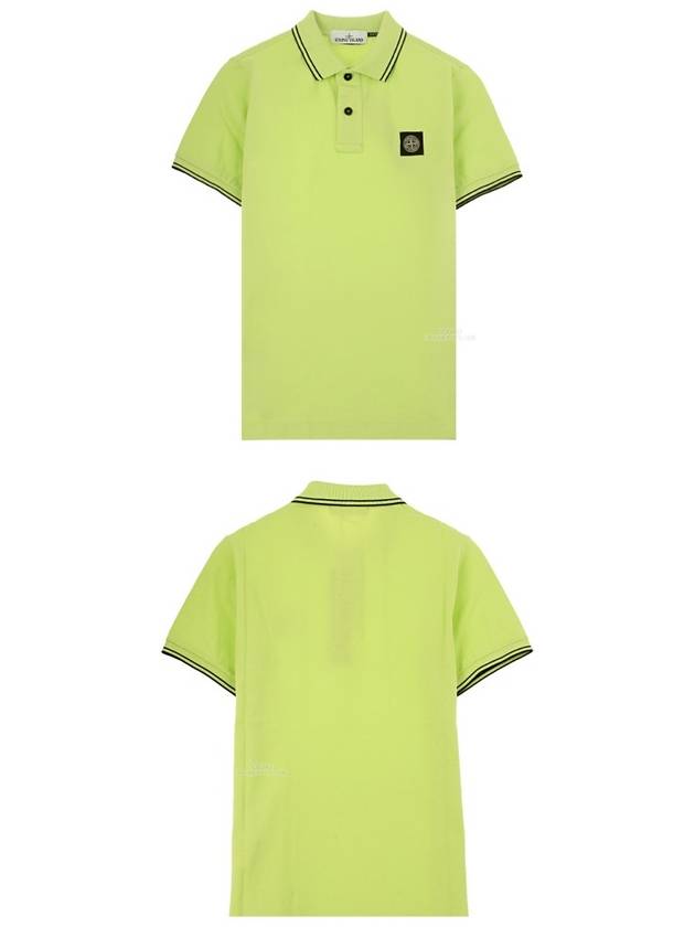 Wappen Patch Short Sleeve Polo Shirt Neon - STONE ISLAND - BALAAN 6