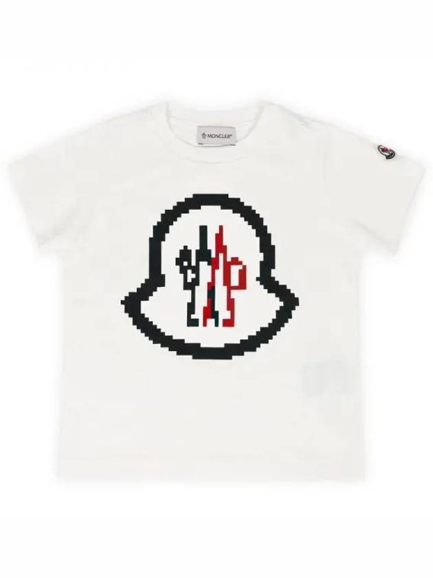 Kids Big Logo Printing Short Sleeve Ivory 8C00001 89AFV 034 8 10A 271510 1053827 - MONCLER - BALAAN 1