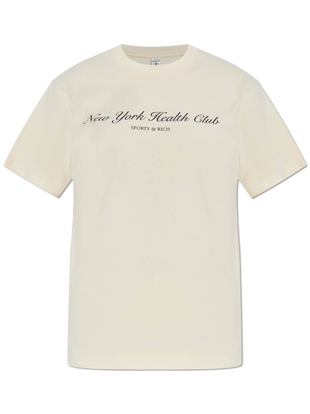 Sporty & Rich T-shirt The Mountain, Unisex, Cream - SPORTY & RICH - BALAAN 1