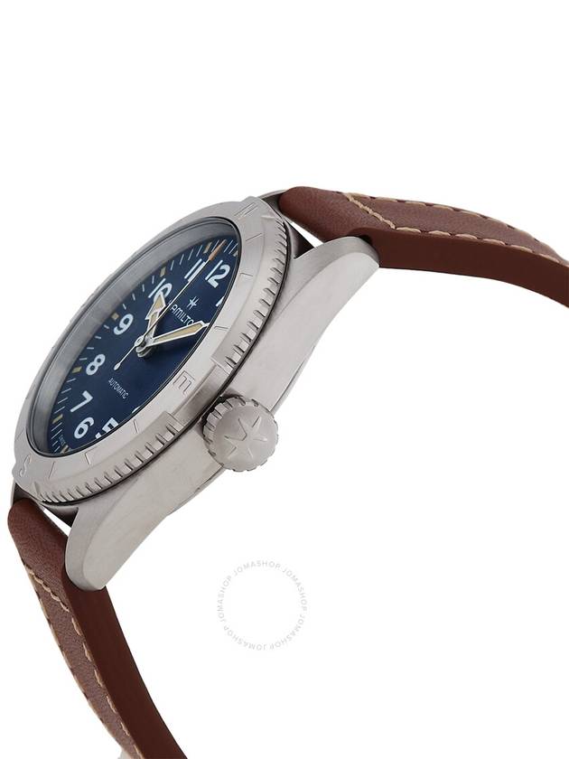 Khaki Field Expedition Leather Watch Blue - HAMILTON - BALAAN 3