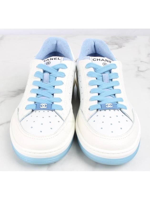 Back logo tennis sneakers blue 36 5 235 - CHANEL - BALAAN 3