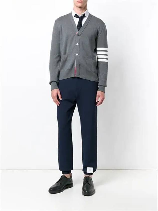 Milano Stitch 4-Bar Cardigan Medium Grey - THOM BROWNE - BALAAN 3