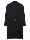 Virgin Wool Oversized Fit Single Coat Black - AMI - BALAAN 2