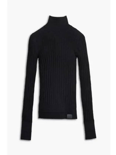 Mj Classic Wool Ribbed Turtleneck Black MJWAW23002BKX - MARC JACOBS - BALAAN 1