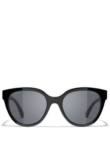 Eyewear Butterfly Acetate Sunglasses Black - CHANEL - BALAAN 1