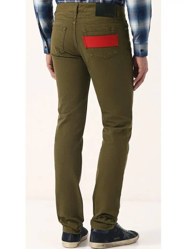 Red Patch Straight Pants Khaki - GIVENCHY - BALAAN 4