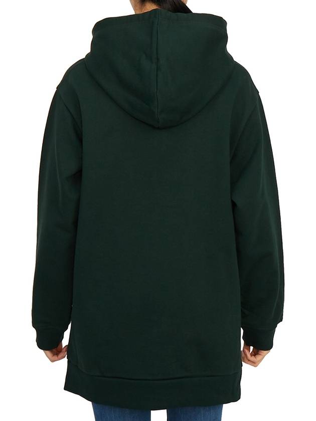 Logo Print Cotton Hooded Top Dark Green - MARNI - BALAAN 5