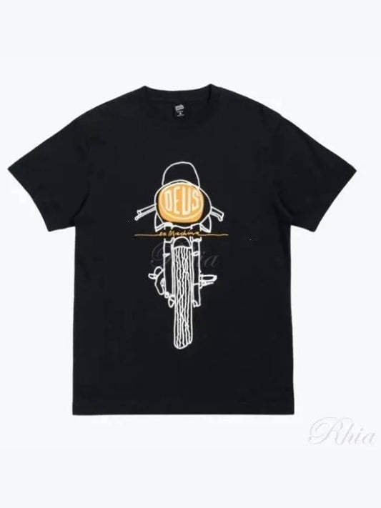 Deus EX MACHINA DMW41808H BLK Front AL Matchless S Artwork Men Short Sleeve T Shirt - DEUS EX MACHINA - BALAAN 1