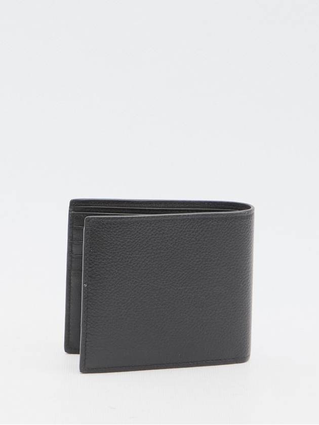 Logo Print Leather Half Wallet Black - BALENCIAGA - BALAAN 3