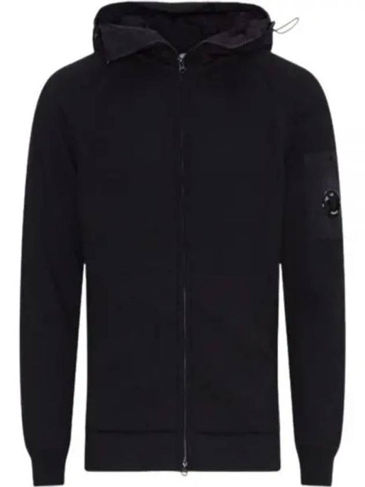 Cotton Mixed Knit Hooded Jacket Black - CP COMPANY - BALAAN 2