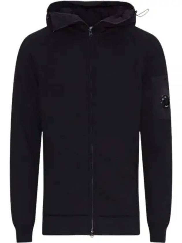 Cotton Mixed Knit Hooded Jacket Black - CP COMPANY - BALAAN 2