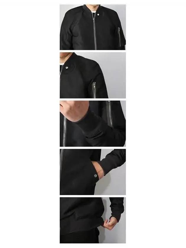 Ragler Flight Zip-Up Bomber Jacket Black - RICK OWENS - BALAAN 4