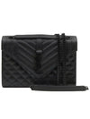 Envelope flap black medium shoulder bag 600185 - SAINT LAURENT - BALAAN 1