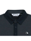 Men s Woven Color Contrast Ribbed T Shirt 9374GXSP NAVY - BLACK&WHITE - BALAAN 3