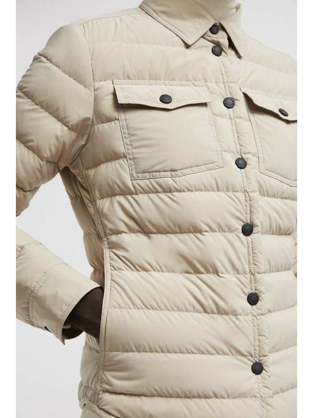 Rozes Packable Down Shirt Jacket Light Beige - MONCLER - BALAAN 4