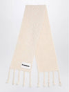 Chunky Knit Scarf Ivory - JIL SANDER - BALAAN 2