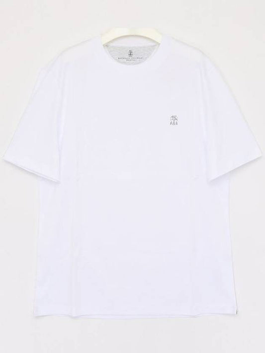 Logo Cotton Short-Sleeved T-Shirt White - BRUNELLO CUCINELLI - BALAAN 2