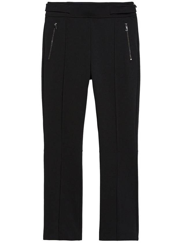 Women's Botics Technical Jersey Straight Pants Black - MAX MARA - BALAAN 2