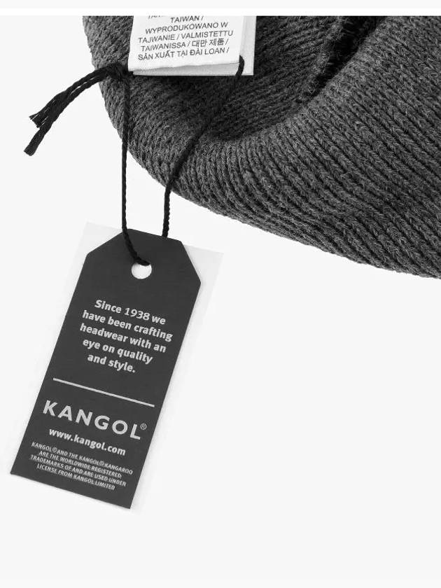 2978BC BLACK DARK FLANNEL BEANIE - KANGOL - BALAAN 4