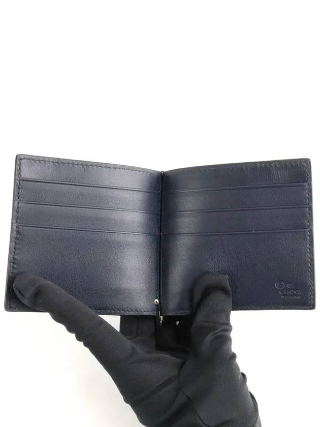 GG Micro Cima Money Clip Card Wallet Navy - GUCCI - BALAAN 4