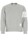 4 Bar Loopback Jersey Sweatshirt Light Grey - THOM BROWNE - BALAAN 2